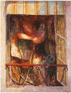 201 femme rousse a la fen�tre