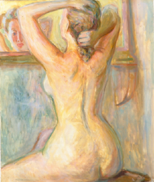 286 nu se coiffant 2