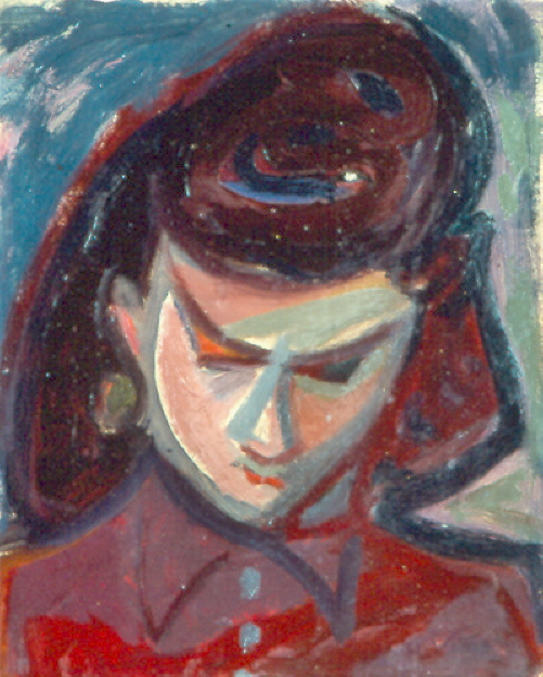 Jeune femme � la chemise pourpre (Alberta)