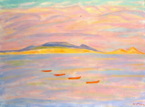 Les barques rouges, Port Blanc